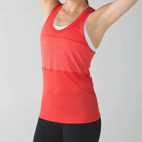 Lululemon Pedal To The Medal Singlet Alarming Heathered Tank Top Size 6 - Picture 1 of 6